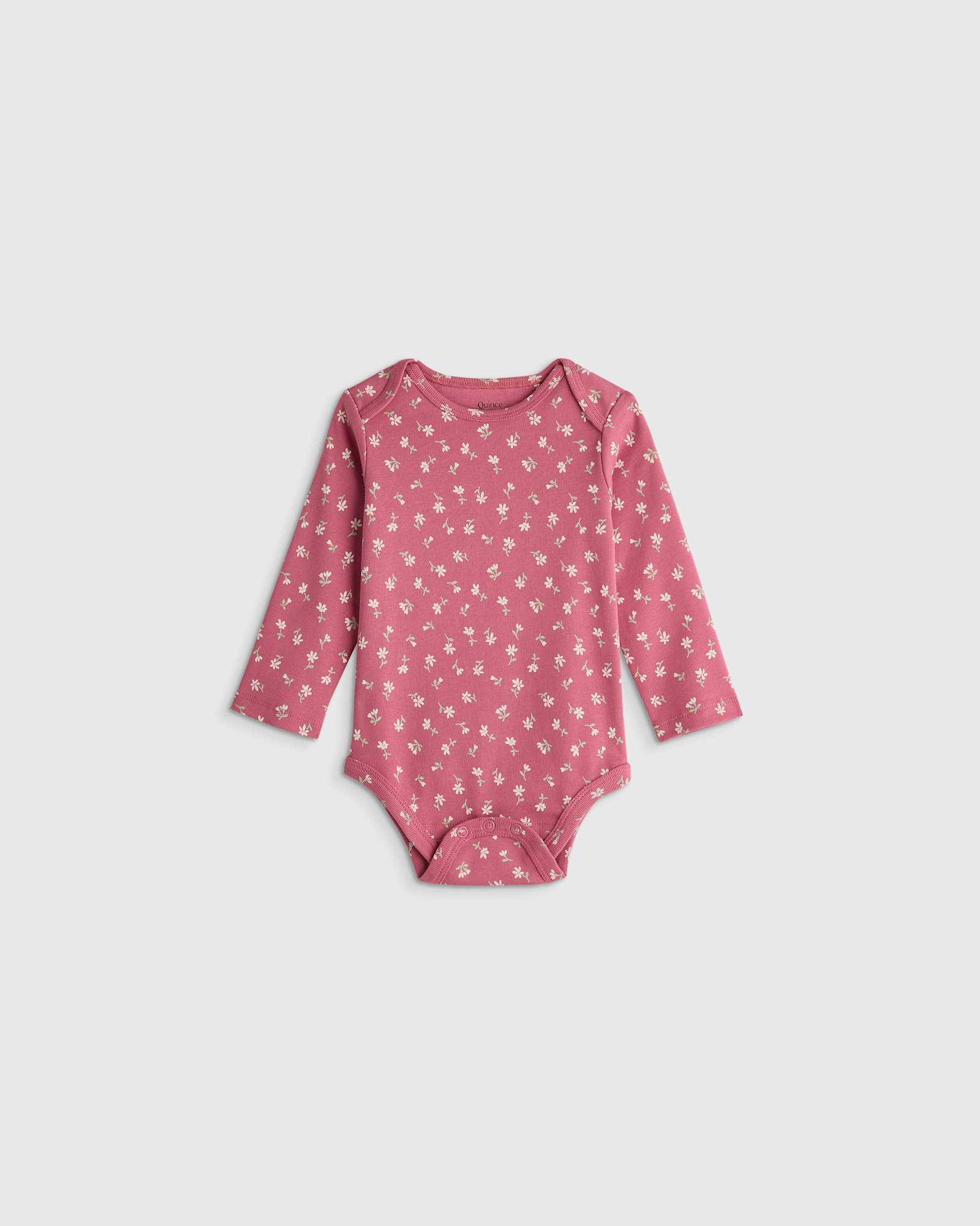 U--1056 BABY 100 Organic Cotton Long Sleeve Bodysuit Little Daisies 14455 CROPPED (1)
