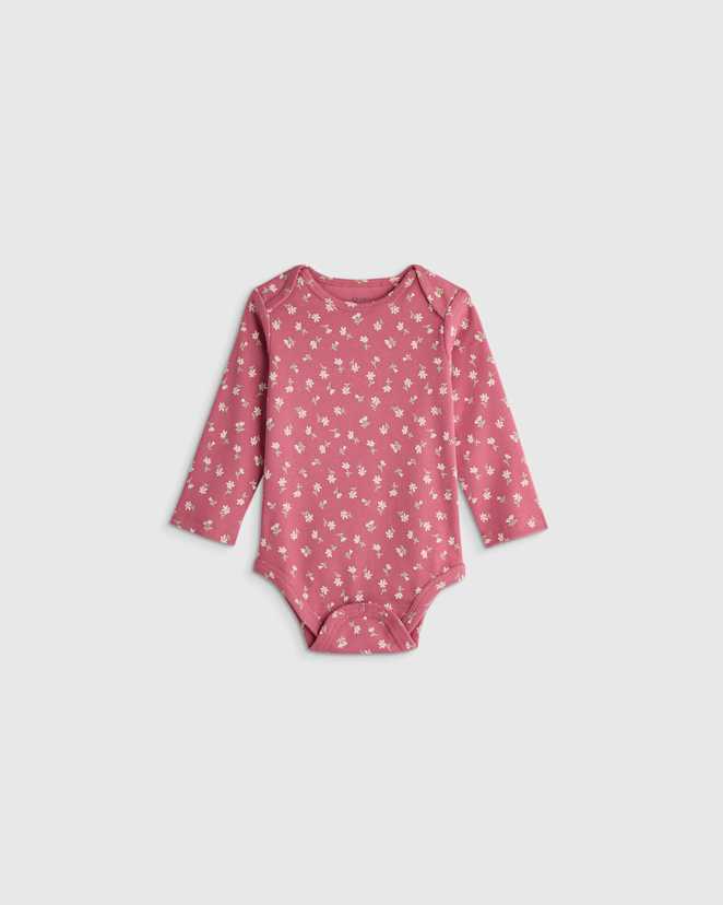 Little Daisies 100% Organic Cotton Long Sleeve Bodysuit