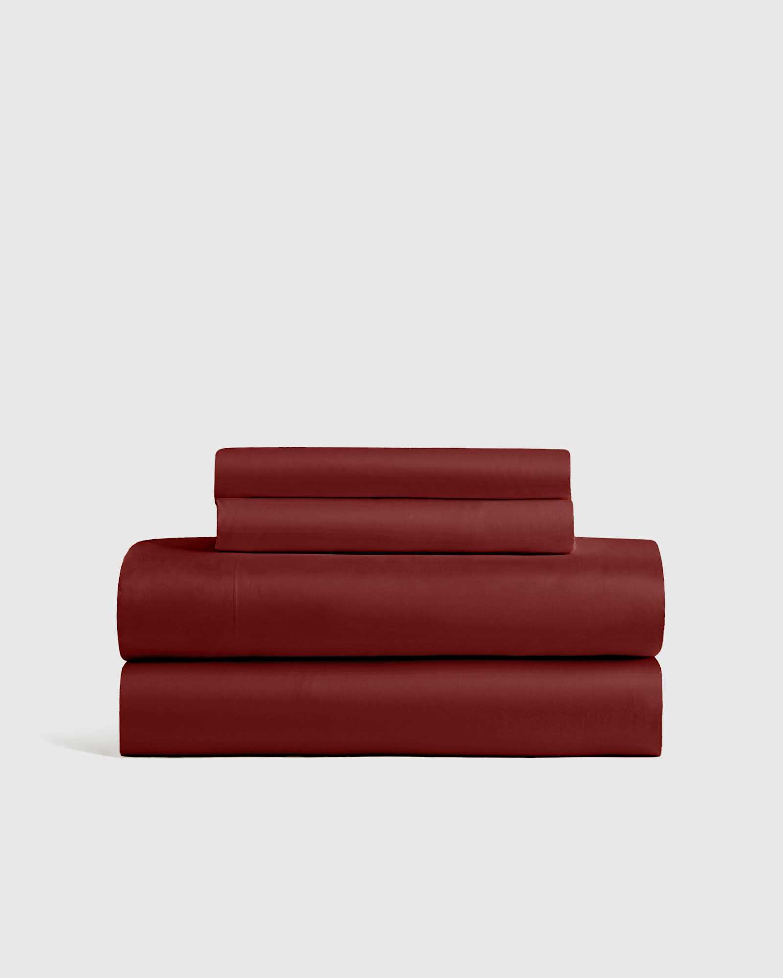 burgundy Bamboo Sheet Set