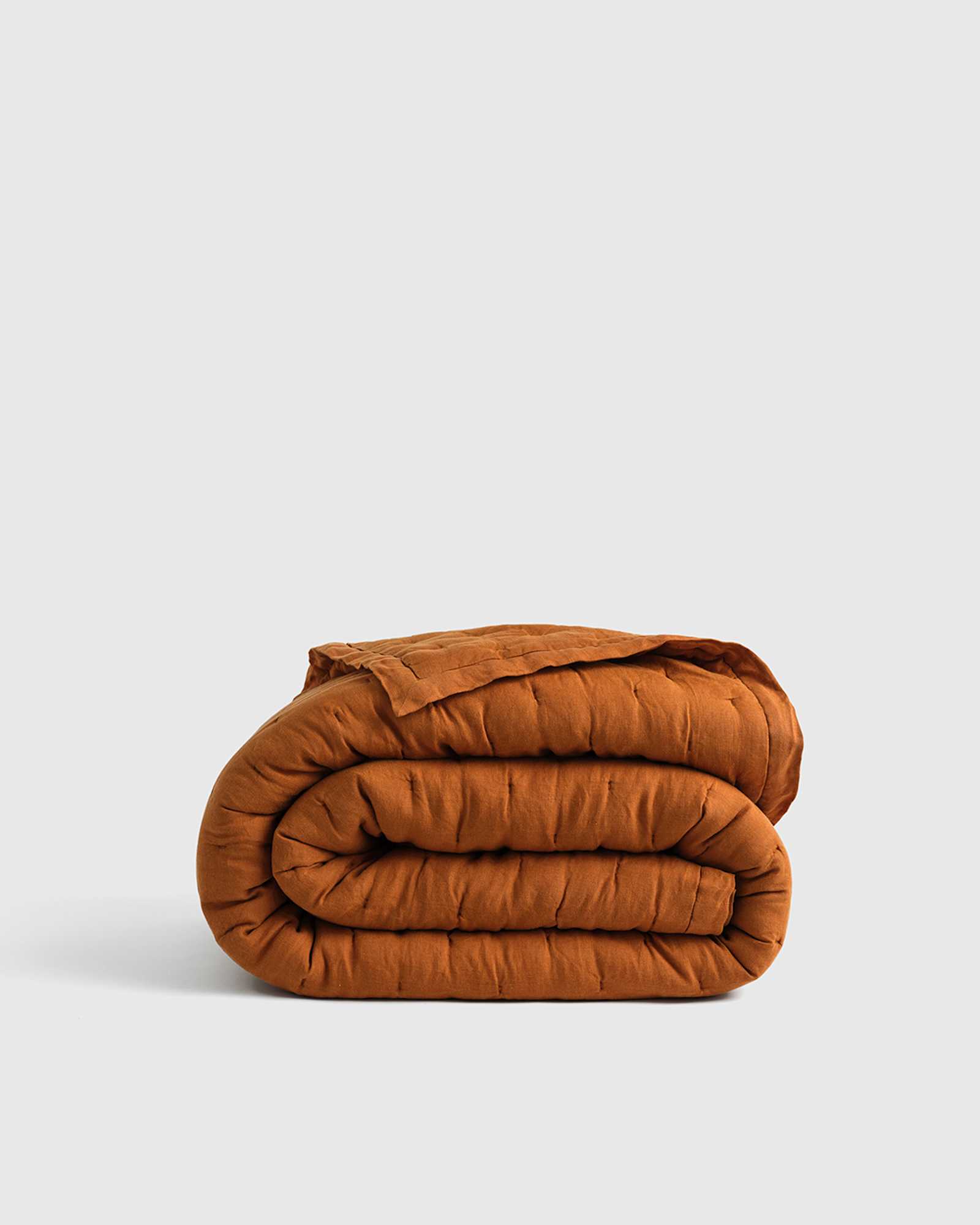 Terracotta European Linen Dream Quilt