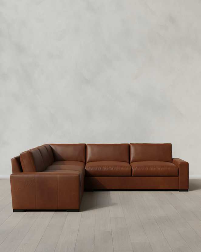 Espresso Stillman L Sectional in Leather