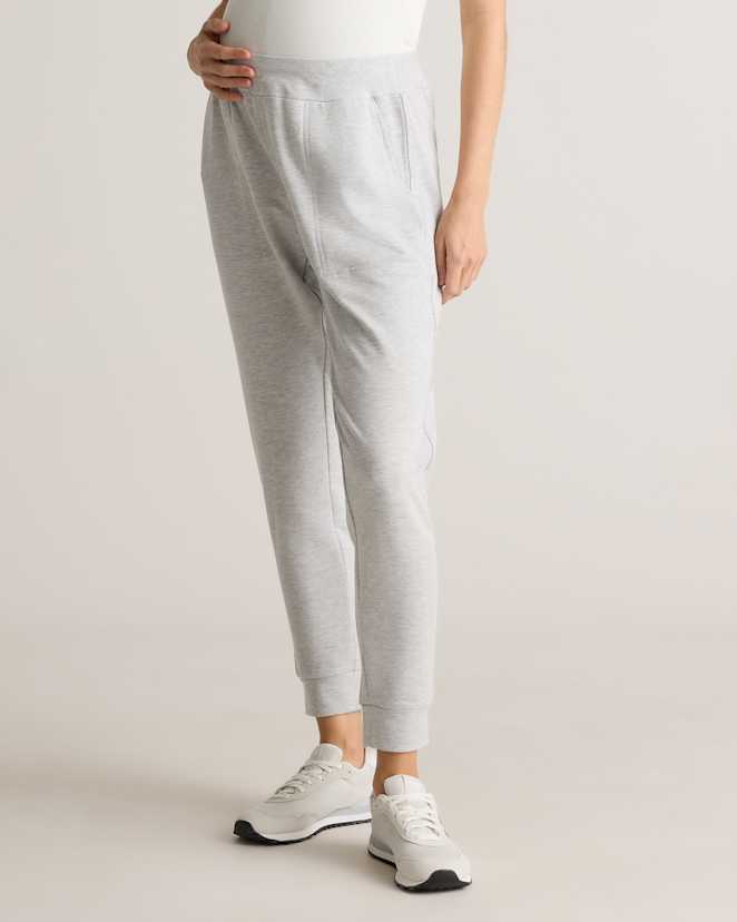 Heather Grey SuperSoft Fleece Maternity Joggers
