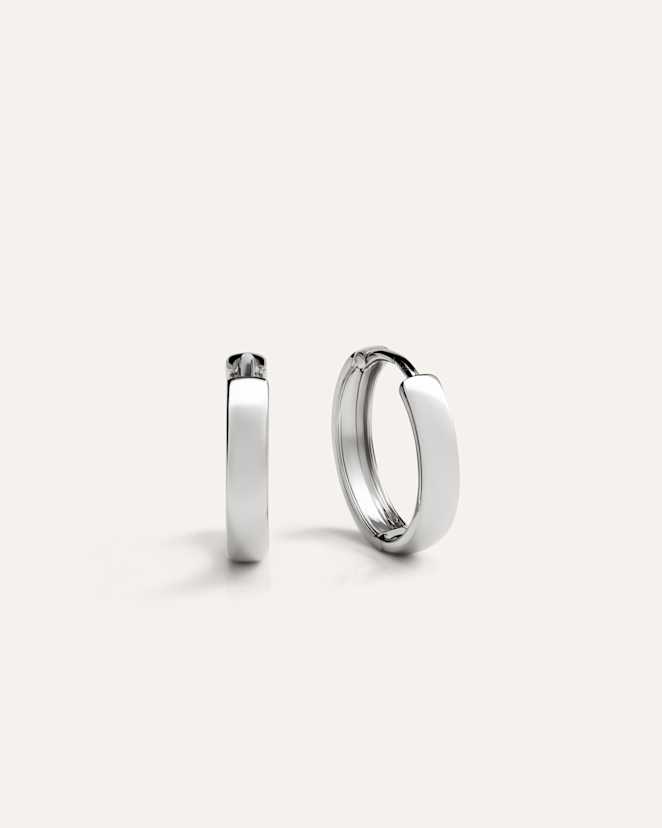 White Gold 14K Gold Bold Hoops