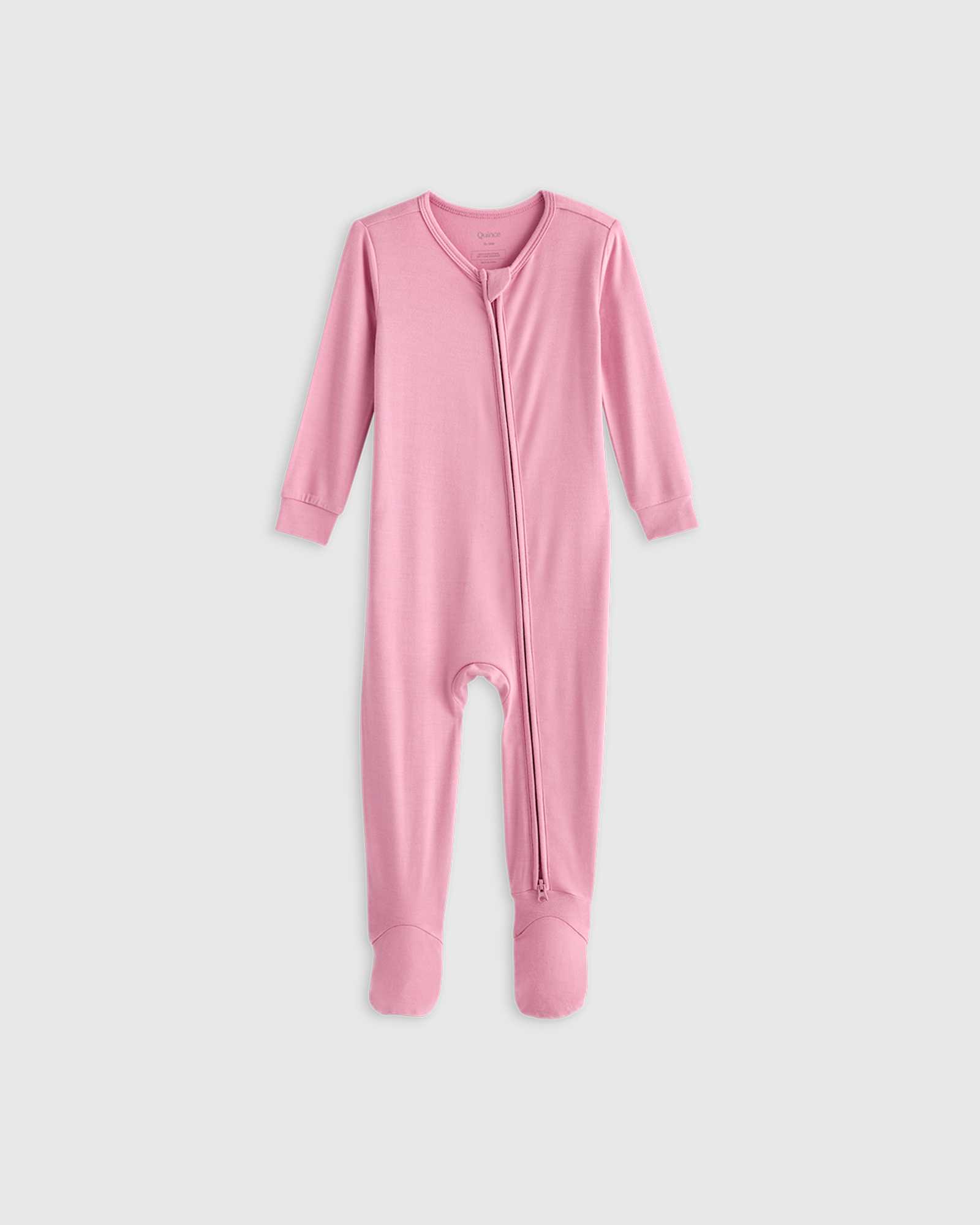 misty-rose Bamboo Footie Pajama
