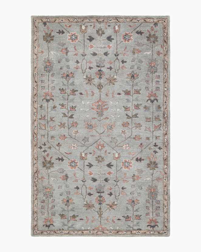 Dusty Blue Willow Wool Rug