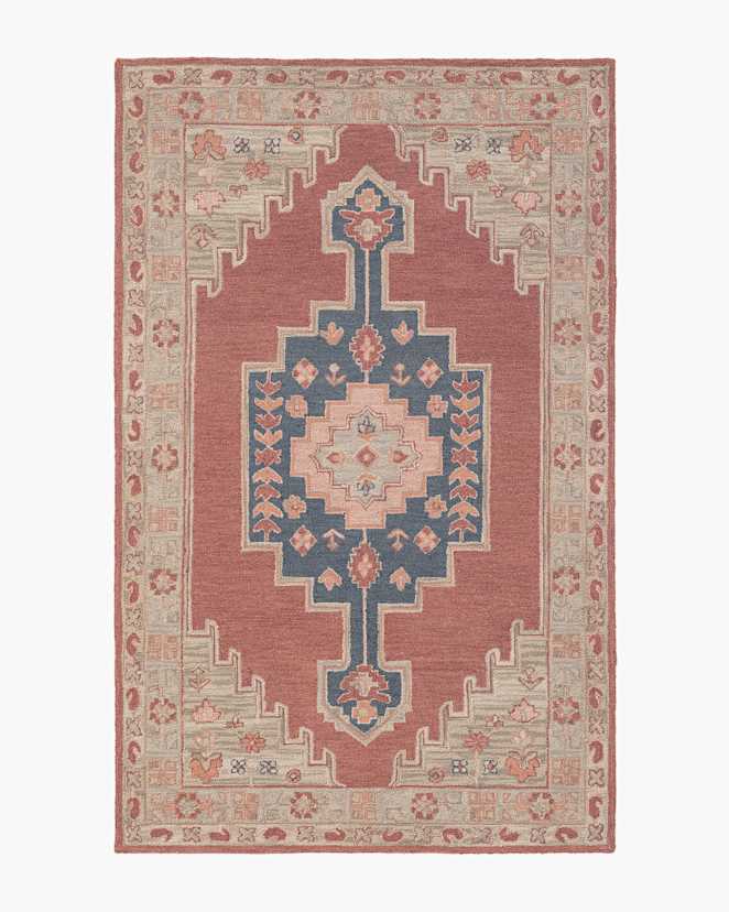 Red Lilia Wool Rug