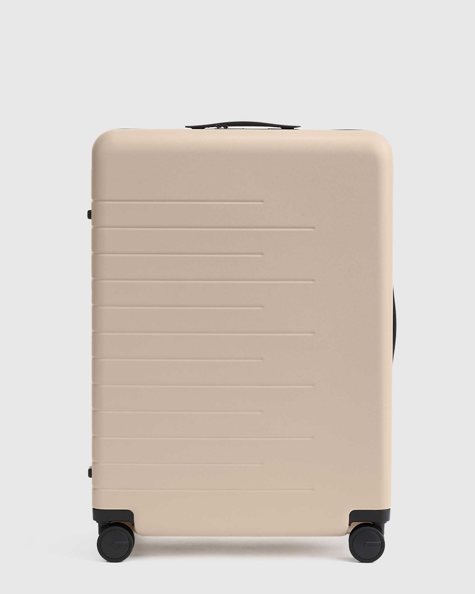 tan Expandable Large Check-In Suitcase