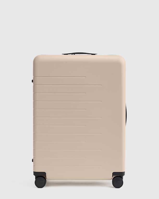 Tan Expandable Large Check-In Suitcase