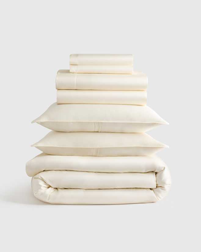 Ivory Bamboo Deluxe Bedding Bundle