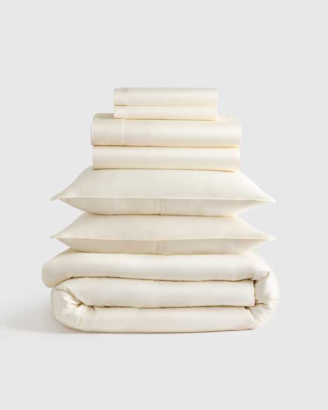Ivory Bamboo Deluxe Bedding Bundle
