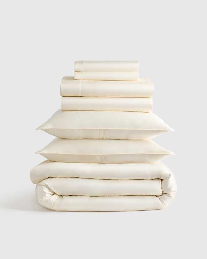 Ivory Bamboo Deluxe Bedding Bundle