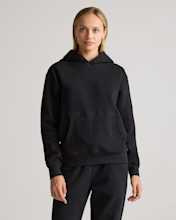 Black Organic Heavyweight Fleece Boyfriend Hoodie