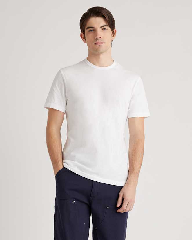 White 100% Pima Cotton Luxe Touch Tee