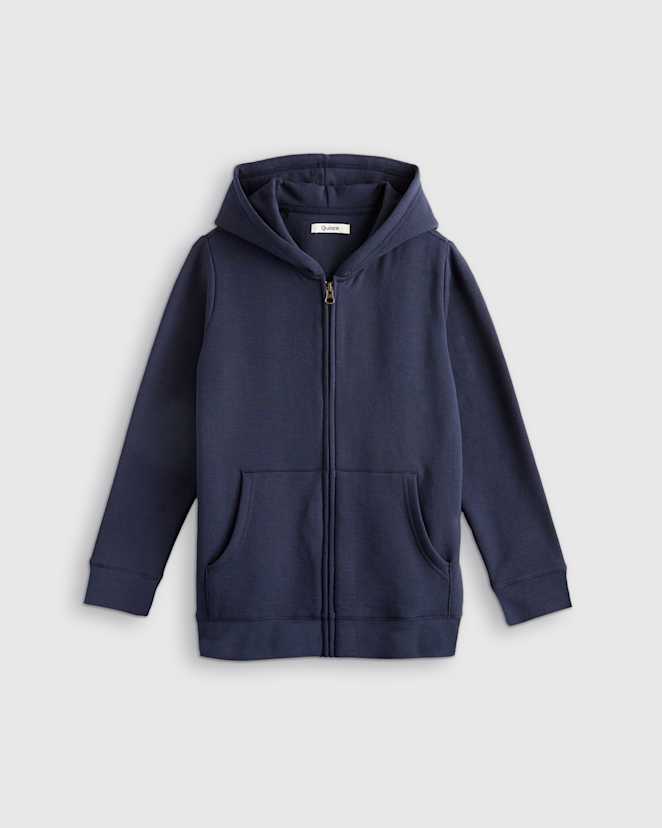 Navy SuperSoft Fleece Zip Up Hoodie