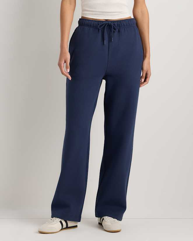 Washed Deep Navy Everyday Fleece Straight Leg Sweatpants