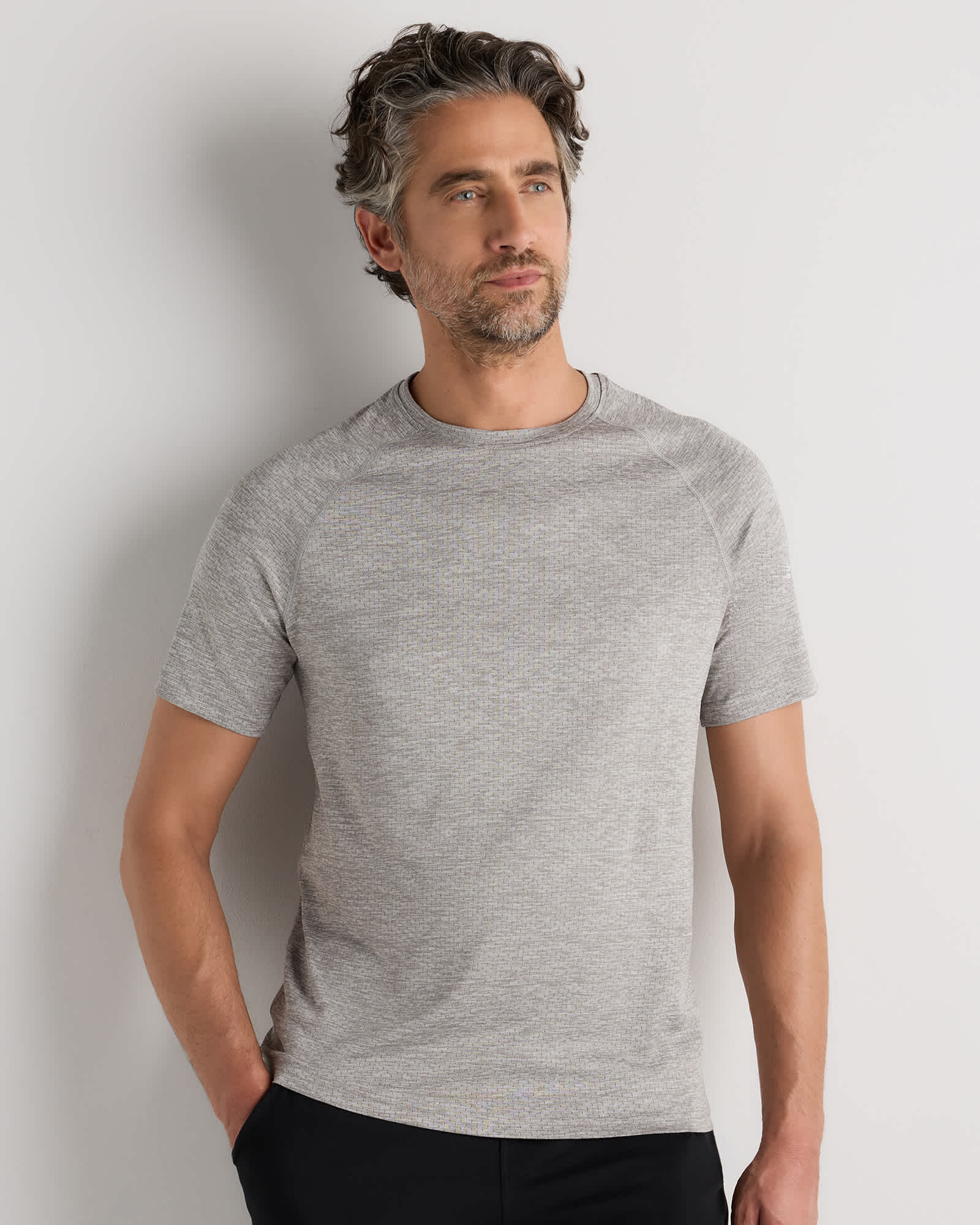Heather Grey Mesh Performance Training Tee