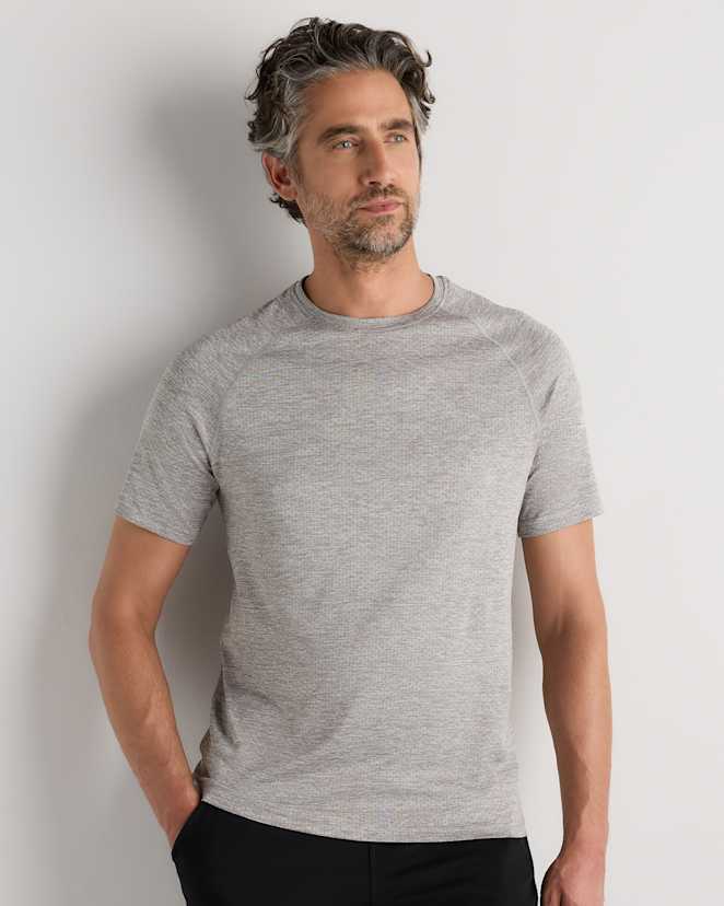 Heather Grey Mesh Performance Training Tee