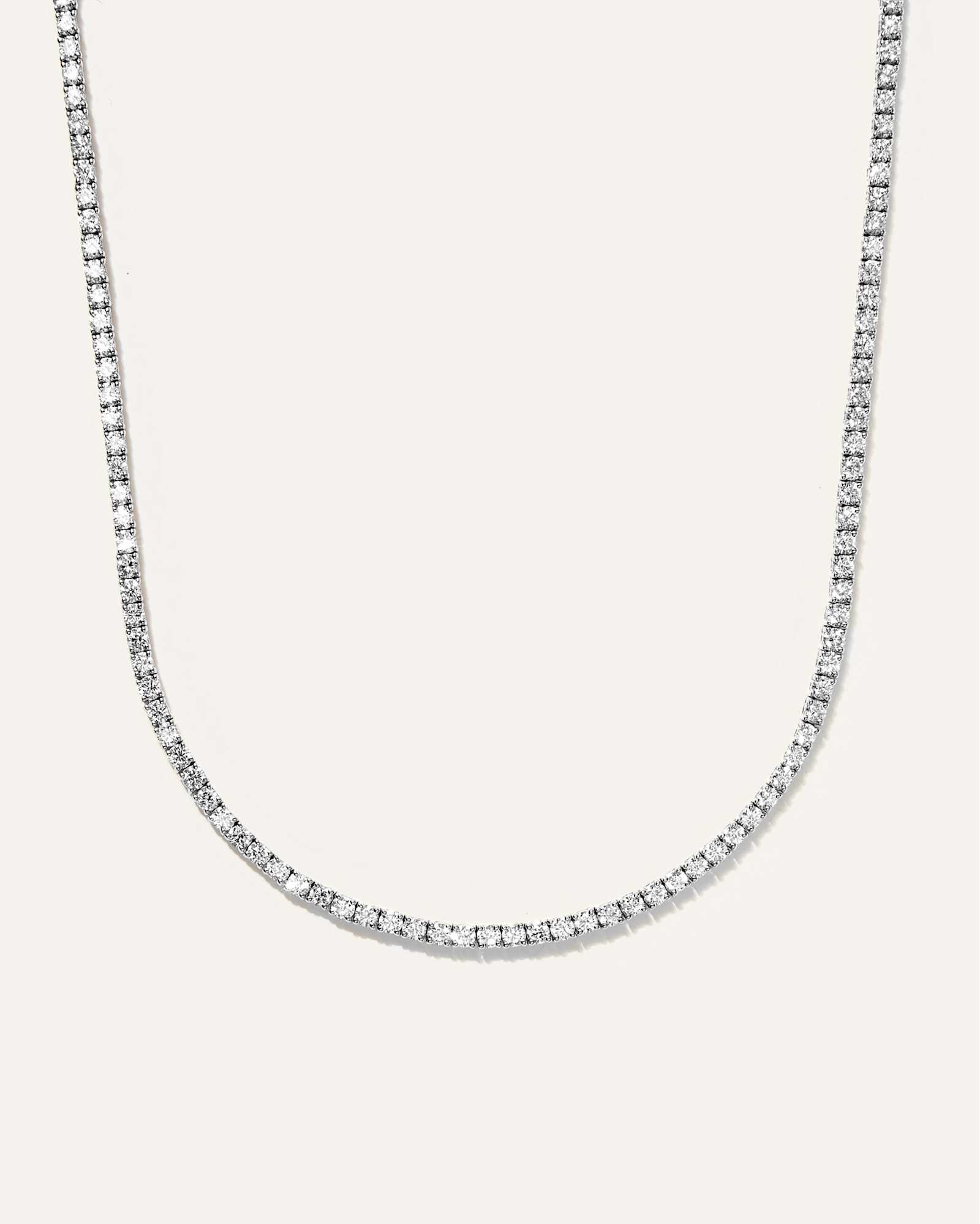 White Gold 14K Gold Lab Grown Diamond Tennis Necklace - 5ctw