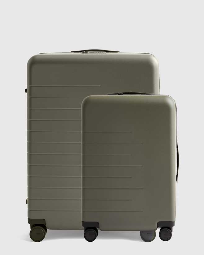 Olive Small Carry-On & Large Check-In Suitcase Set