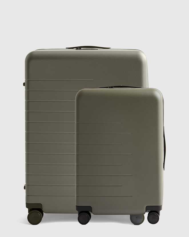 Olive Small Carry-On & Large Check-In Suitcase Bundle