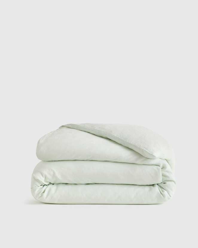 Mint European Linen Duvet Cover