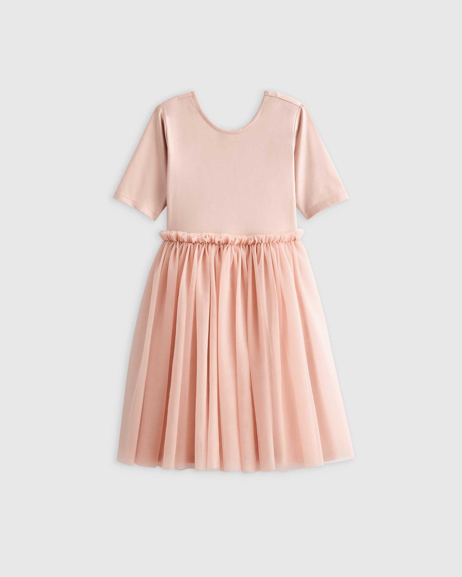 Mineral Pink Organic Cotton Tulle Tutu Dress
