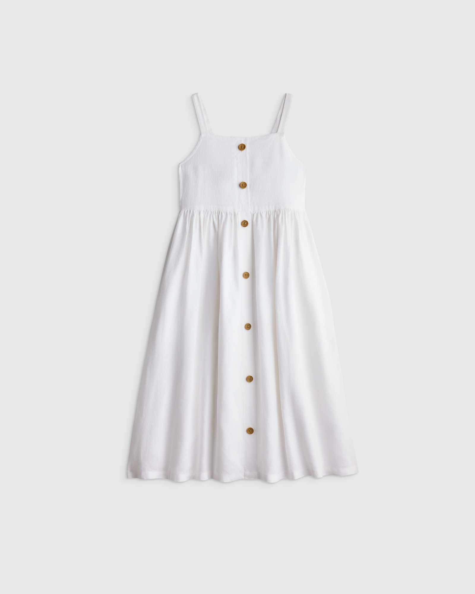 White Robe en lin sans manches pour filles