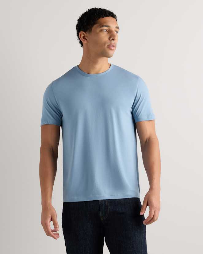 Coastal Blue T-shirt Luxe Touch en coton Pima à 100 %