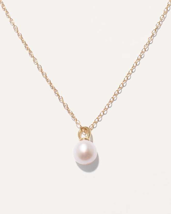 Gold Vermeil Freshwater Cultured Pearl Pendant Necklace
