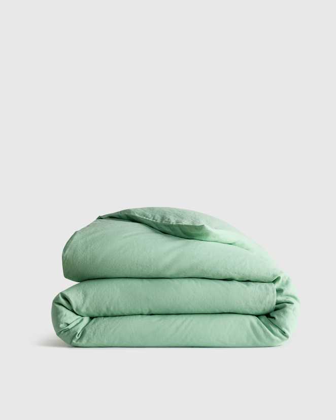 Jade European Linen Duvet Cover