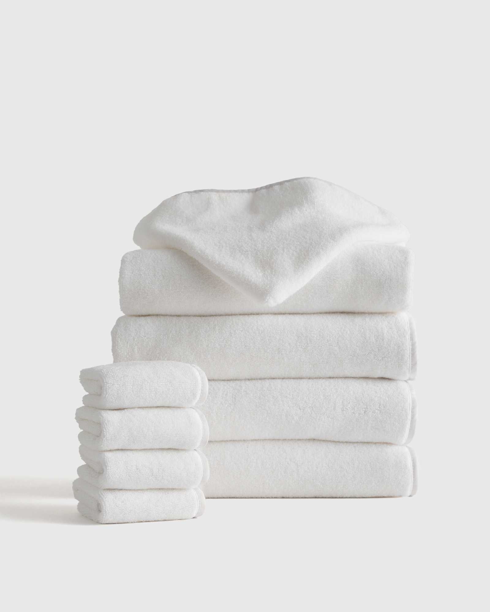 white Organic Turkish Cotton Kids Bath Bundle 8-Pack