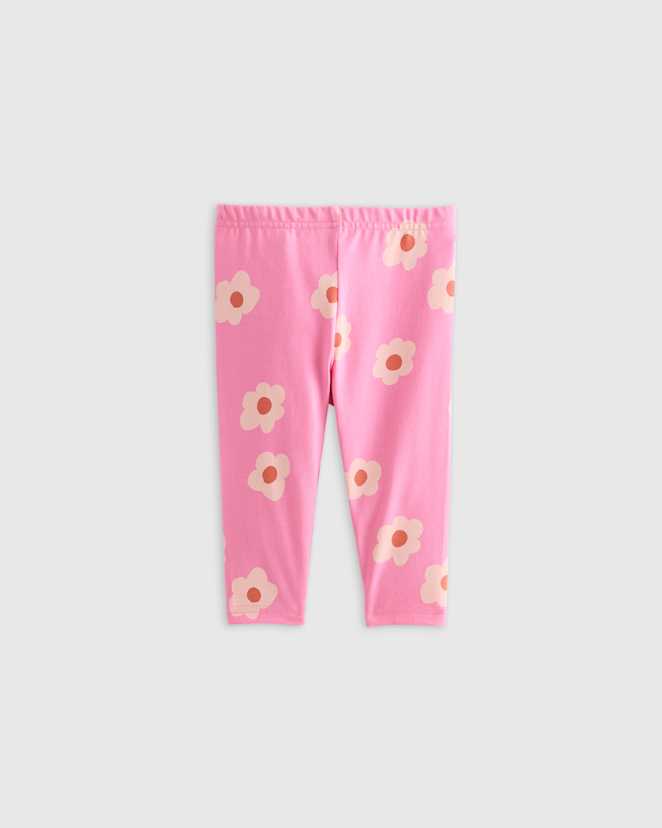 Dancing Daisy Pink Organic Cotton Leggings
