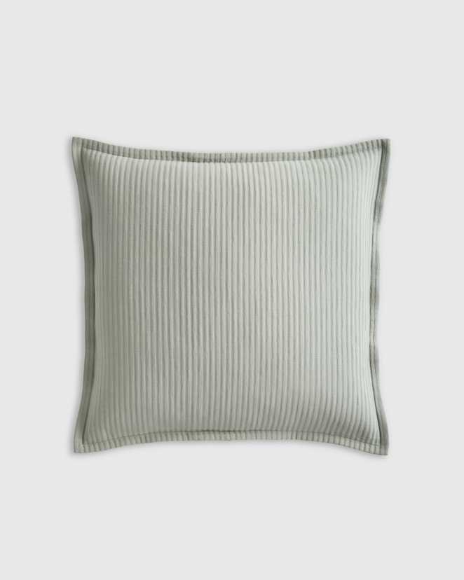 Dried Sage Organic Cotton Matelasse Euro Sham
