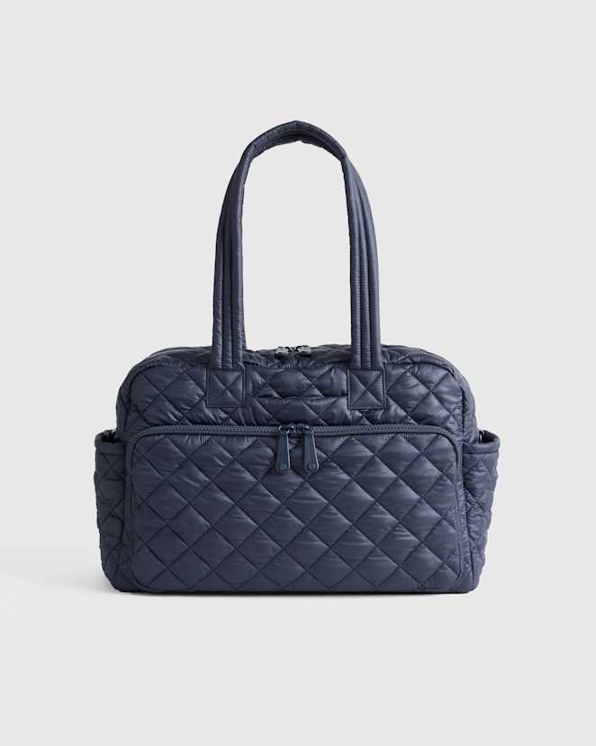 Navy Transit Quilted Duffle Bag