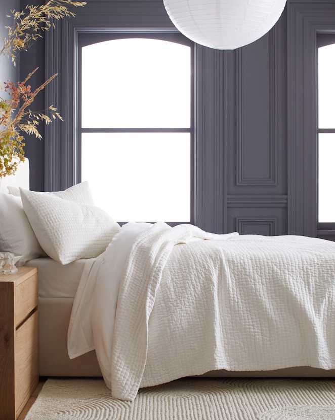 Ivory Silk Pick Stitch Quilt