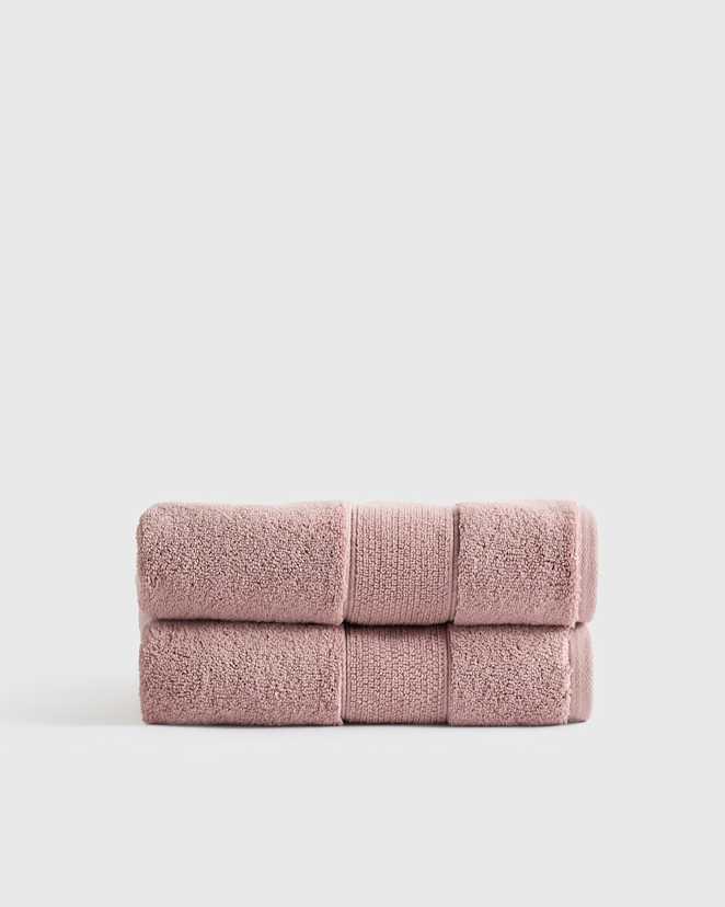 Dusty Mauve Classic Organic Turkish Cotton Hand Towel (Set of 2)