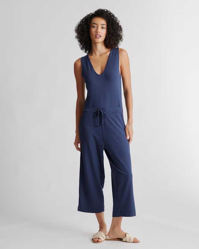 Navy French Terry Modal Jumpsuit