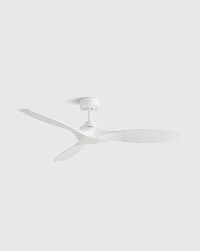 White Outdoor Transitional Ceiling Fan