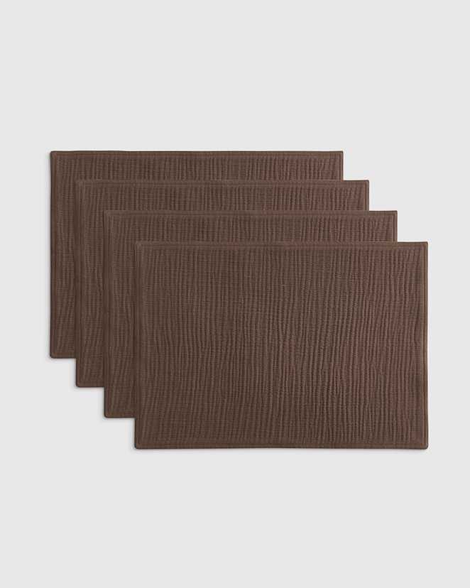 Chocolate Organic Airy Gauze Placemats