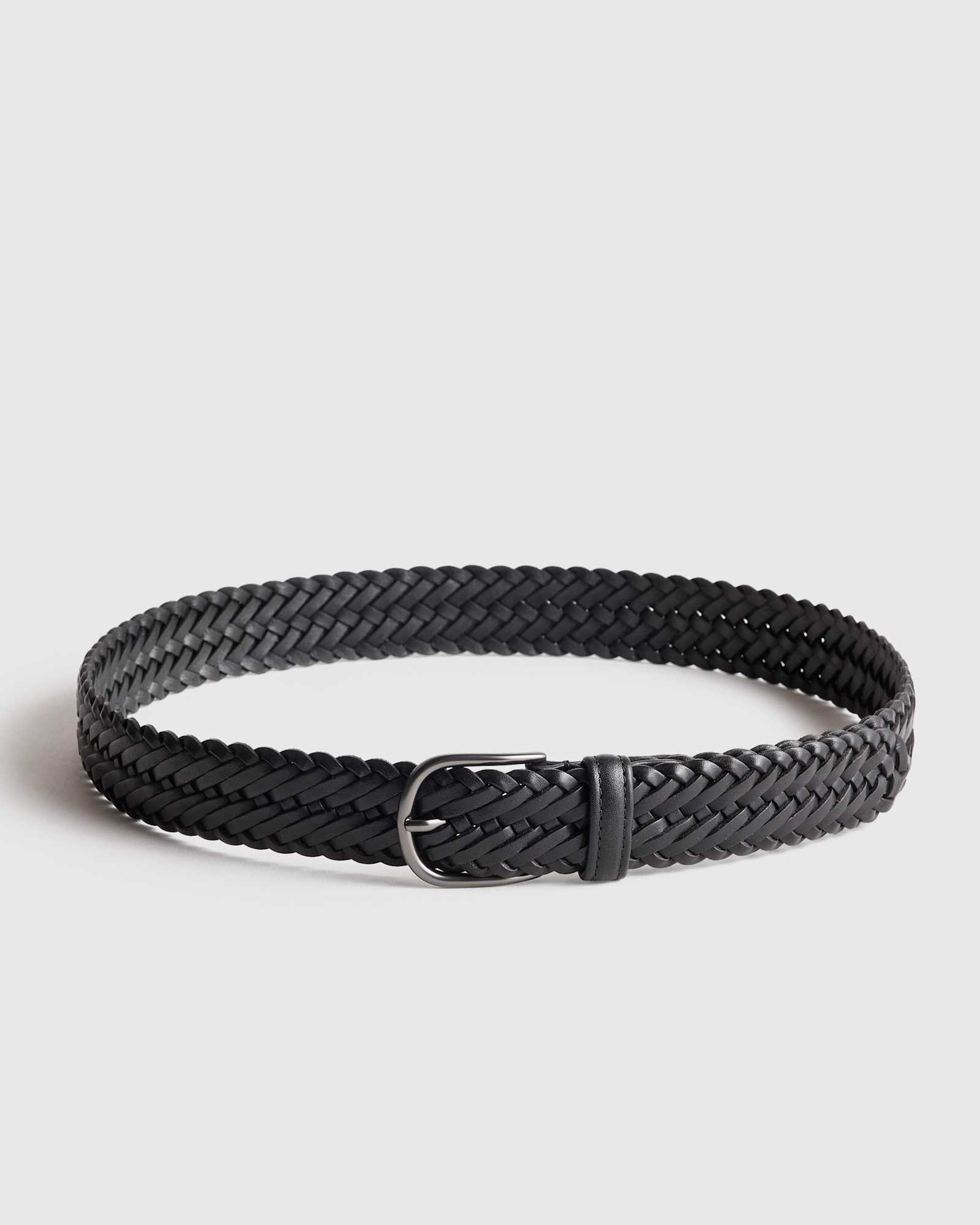 black Jack Italian Leather Woven Belt