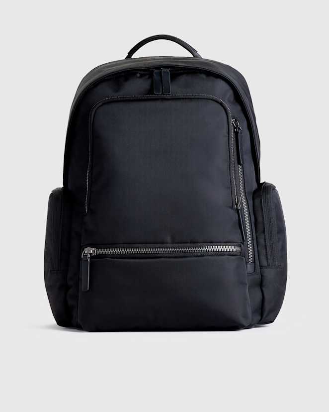 Black Voyage Nylon Commuter Backpack