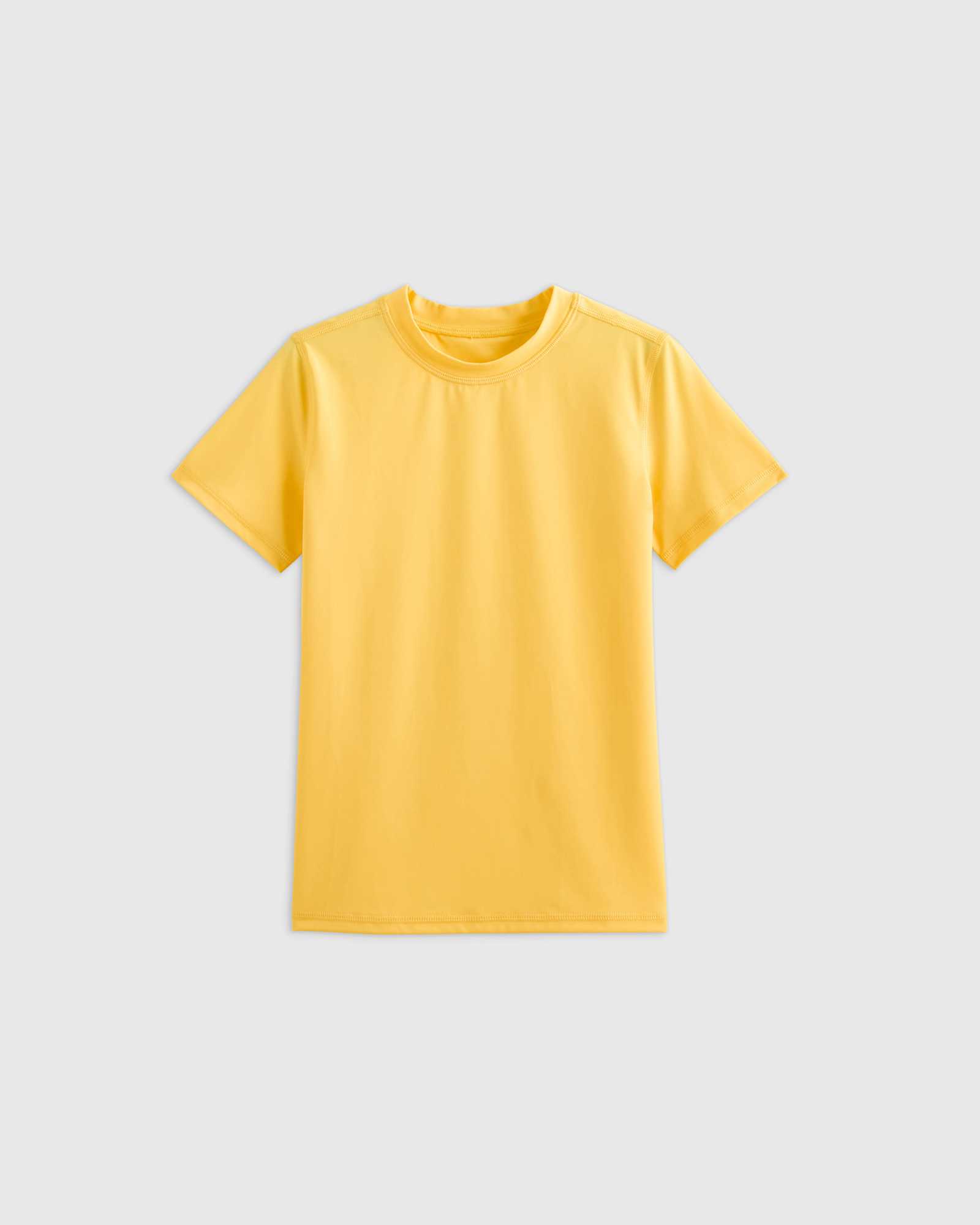 yellow Short Sleeve Rash Guard Top
