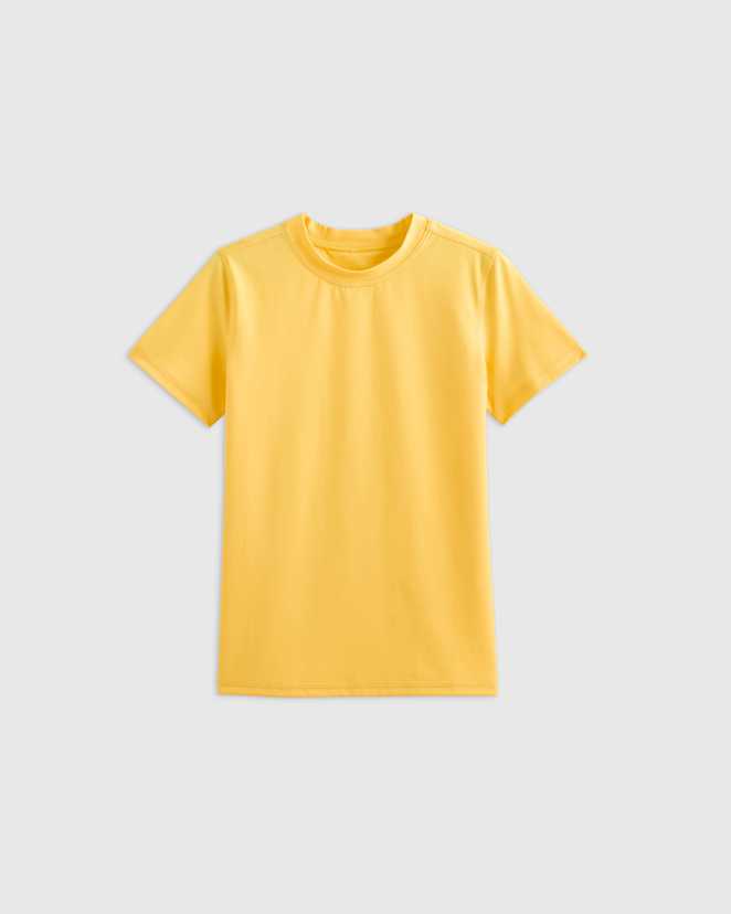 Yellow Short Sleeve Rash Guard Top