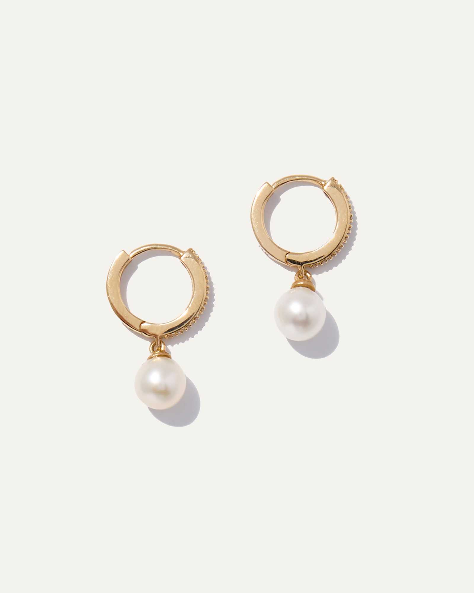Pave Diamond Hoops