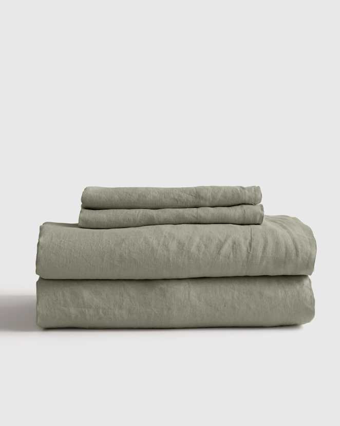 Willowleaf European Linen Sheet Set