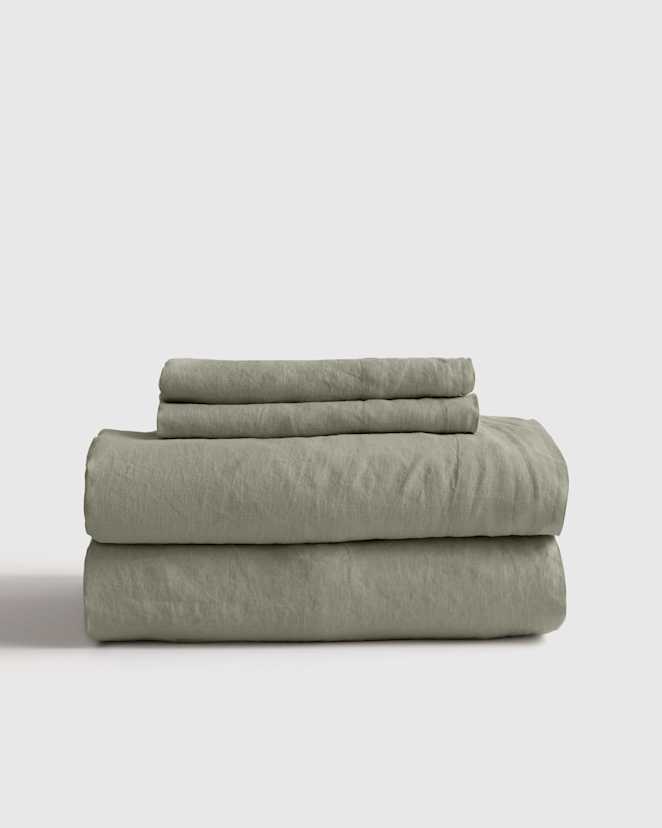 Willowleaf European Linen Sheet Set