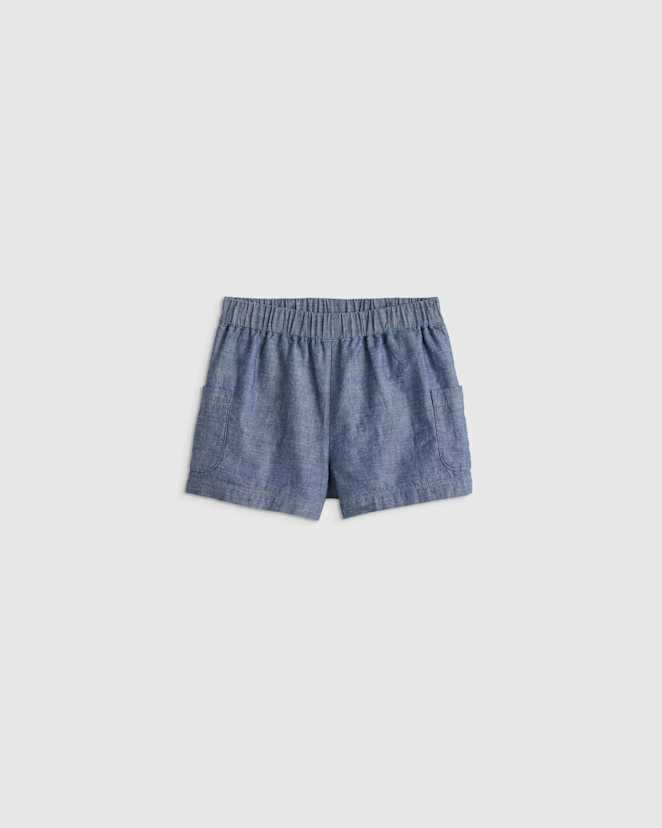 Chambray Girls Pull On Chambray Denim Short