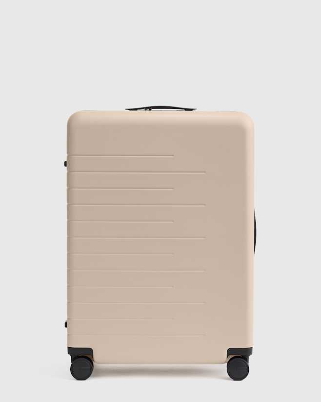 Tan Large Check-In Suitcase