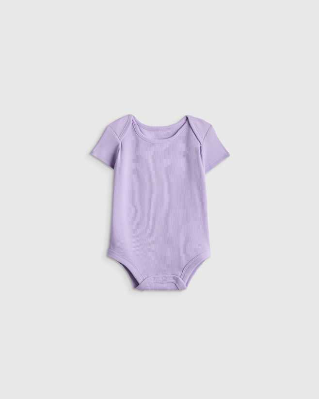Violet Mist Softest Rib Short Sleeve Bodysuit