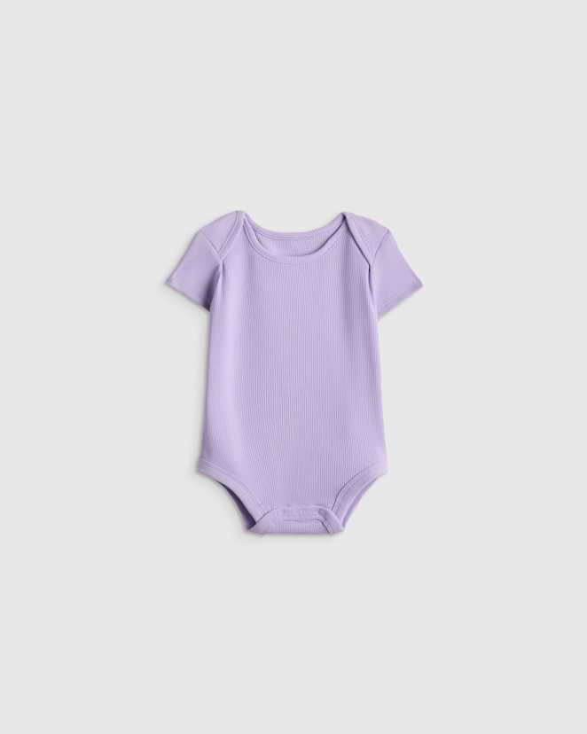 Violet Mist Softest Rib Short Sleeve Bodysuit